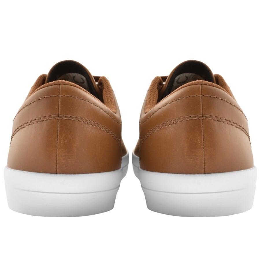 Fred Perry Baseline Leather Trainers Brown
